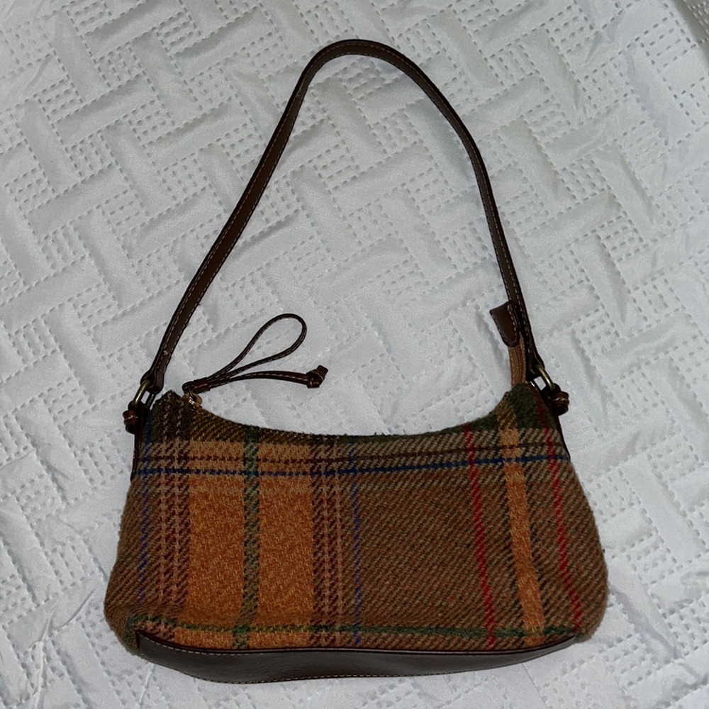 Brown Plaid Shoulder Bag - Women